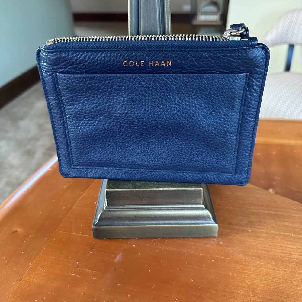 Cole Haan navy blue wristlet